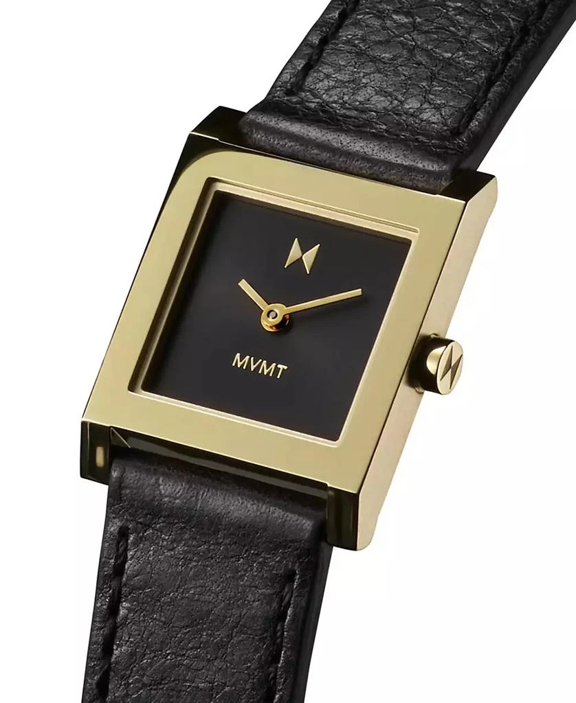 MVMT Women's Marquee Square Black Leather Strap Watch, 22mm 2