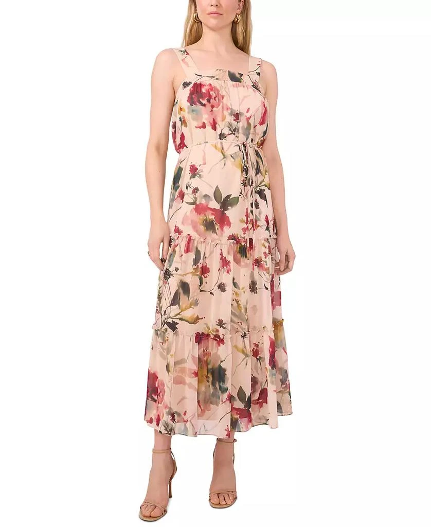 CeCe Woman's Floral-Print Tiered Maxi Dress 1