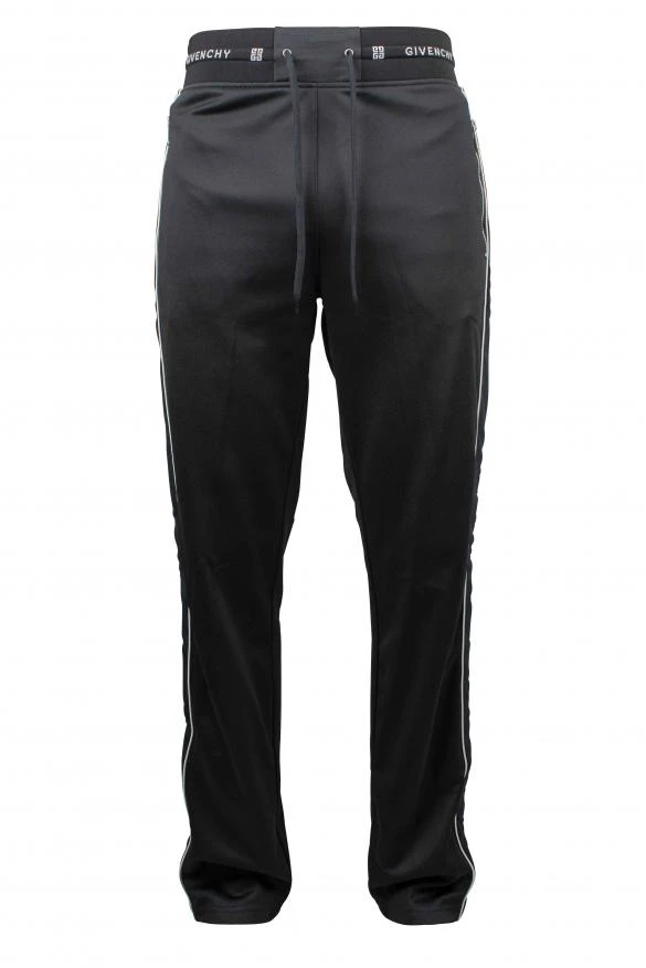 Givenchy Men's luxury jogging suit black givenchy jogging suit with velvet band and white line 1