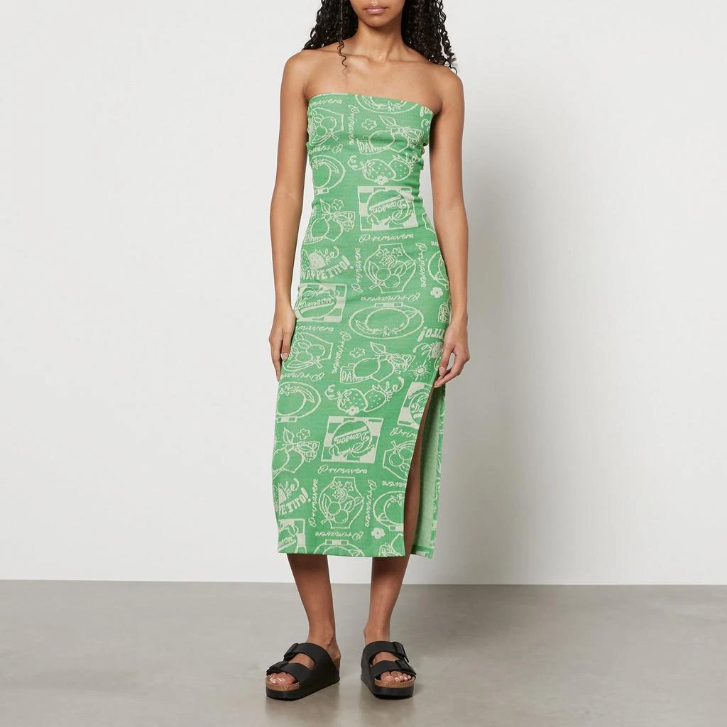 Damson Madder Damson Madder Fruit Jacquard-Knit Midi Dress 1