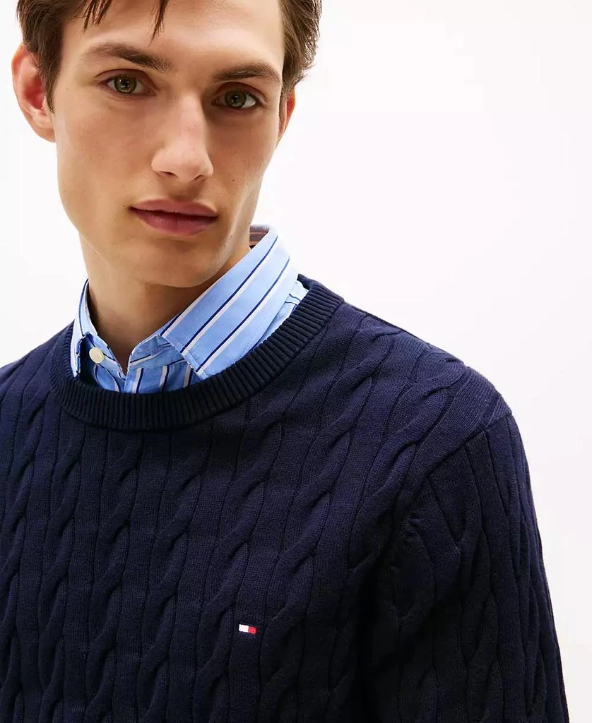 Tommy Hilfiger Men's Classic Cable Crewneck Sweater 3