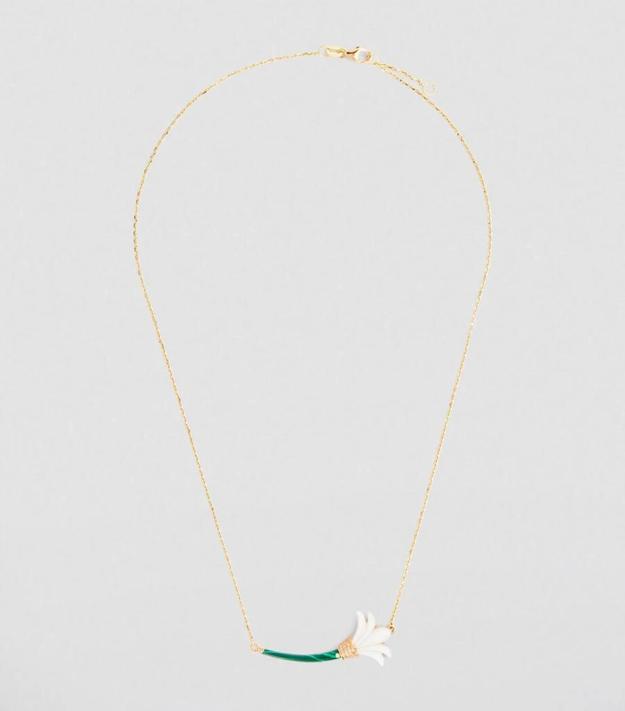 L'ATELIER NAWBAR Yellow Gold, Diamond and Malachite Psychedeliah Necklace 2