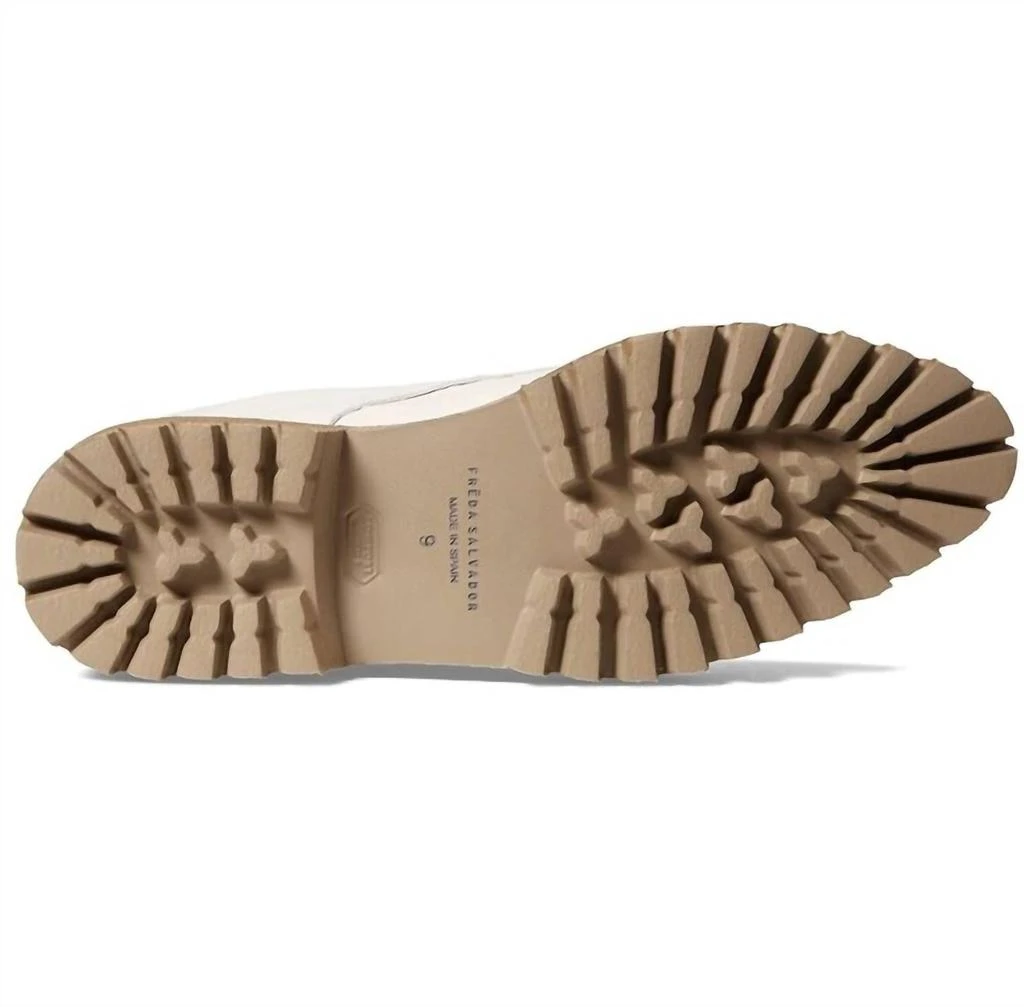 Freda Salvador Women's Emi Boots In Creme Embossed Croc 4
