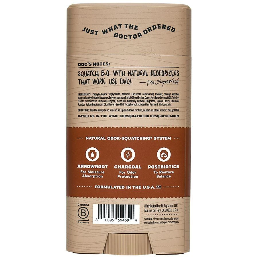 Dr. Squatch Deodorant Wood Barrel Bourbon 2