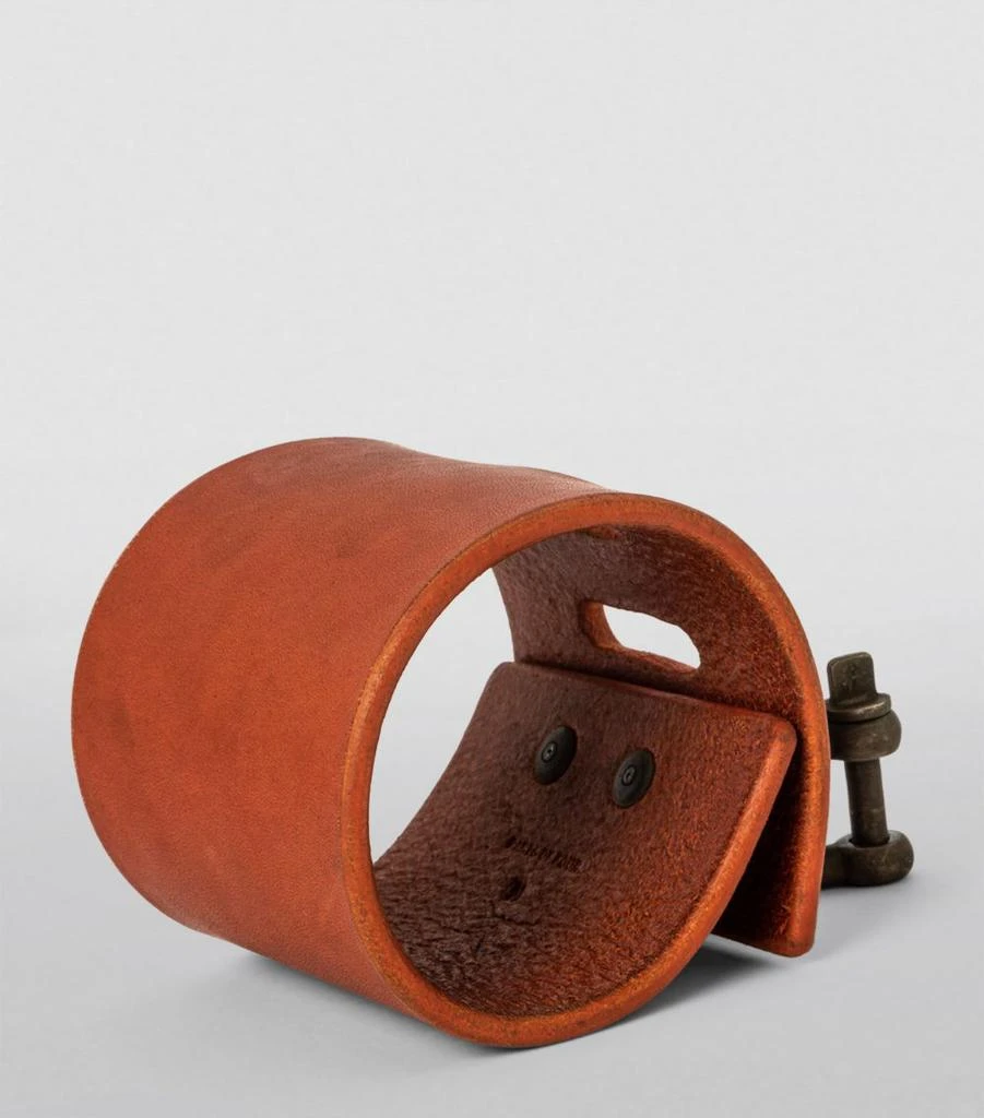 Parts of Four Leather and Bronze Restraint Charm Bracelet 70mm 3