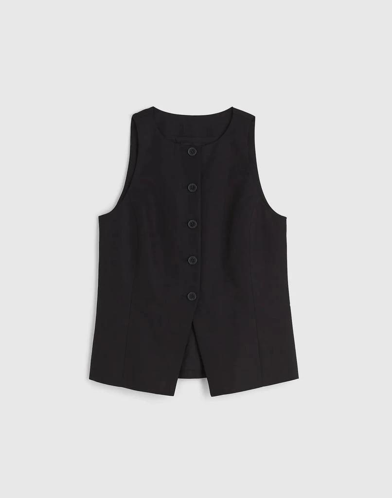 Madewell Crewneck Cutaway Vest in Drapey Twill 5
