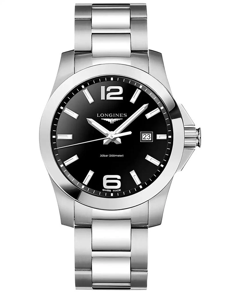 Longines Men's Conquest Stainless Steel Bracelet Watch 43mm L37604566 1