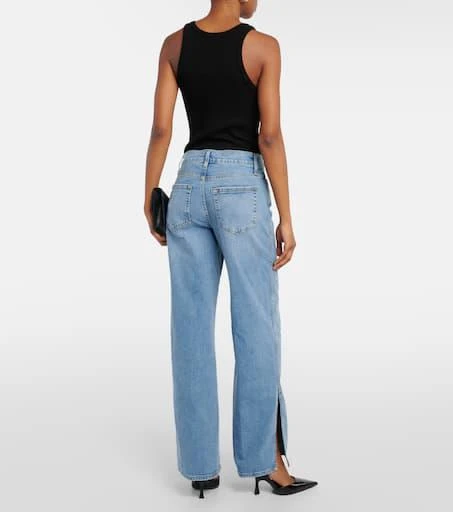 FRAME Le Slim Palazzo high-rise wide-leg jeans 3
