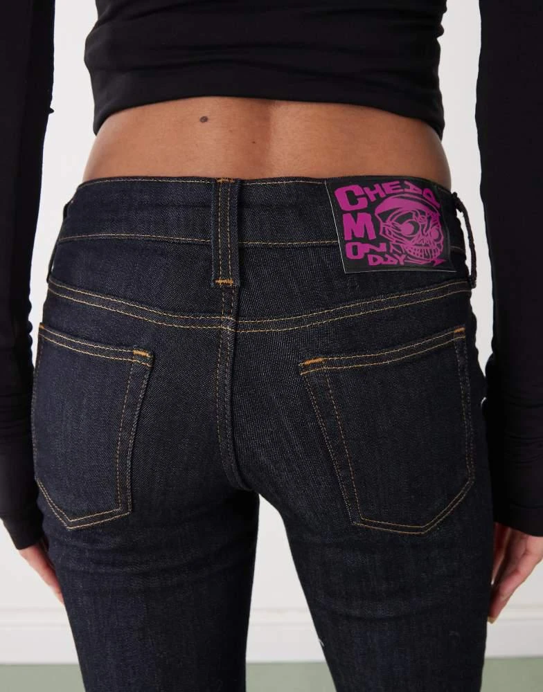 Cheap Monday Cheap Monday Booty Bei stretch low rise bootcut jeans in blue rinse 5
