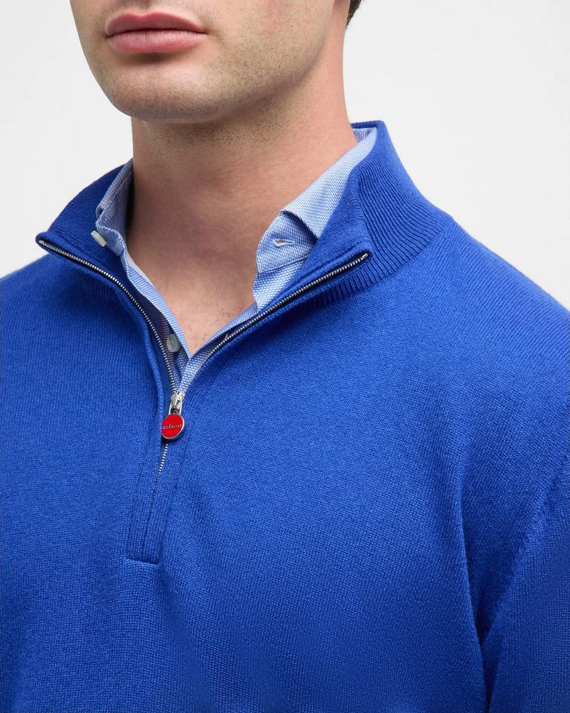 Kiton Men's Cashmere Quarter-Zip Sweater 7