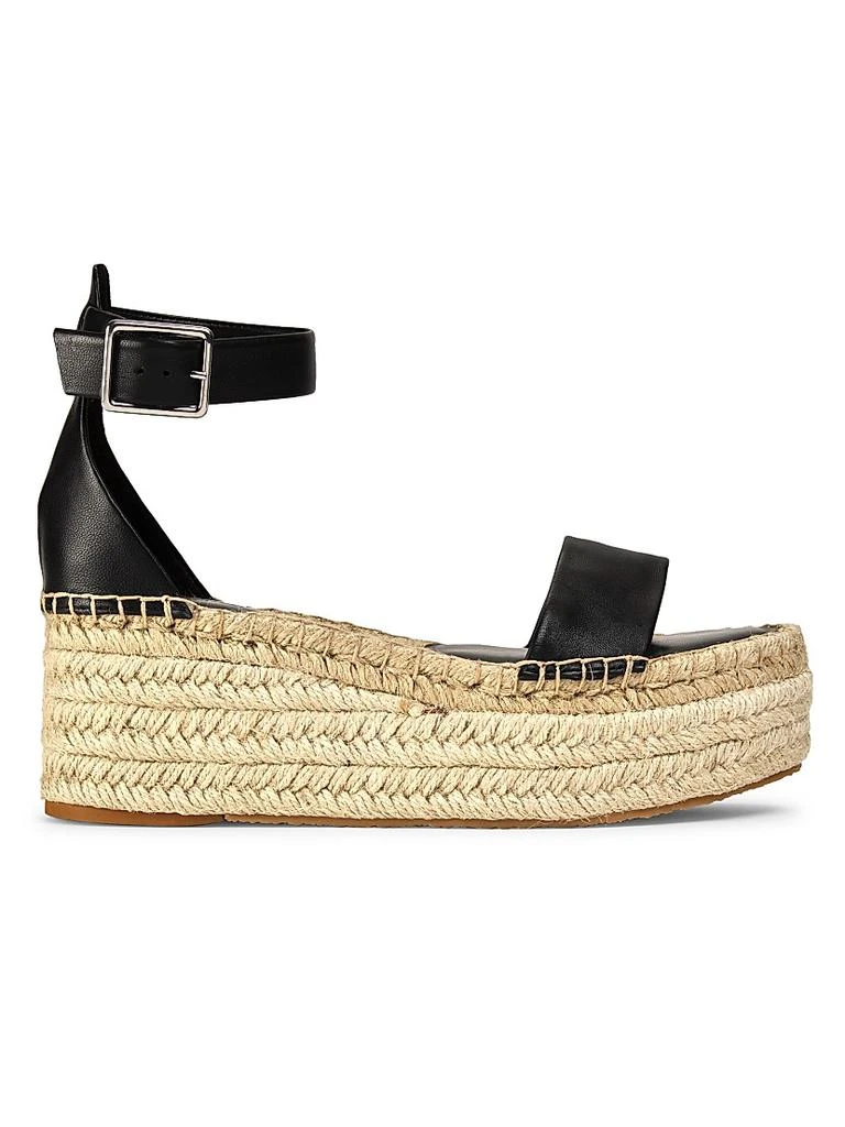 Shop Deluxe Leather Platform Espadrille Sandals on Sale at