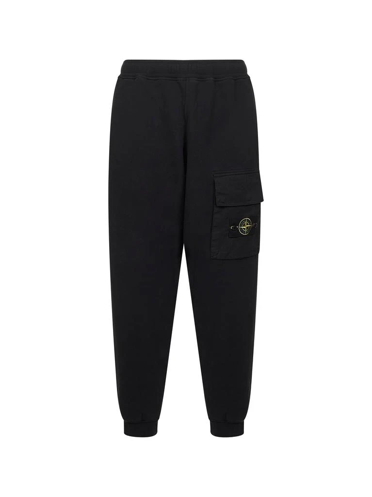 Stone Island STONE ISLAND | Black cotton fleece jogger trousers | Man | S 1