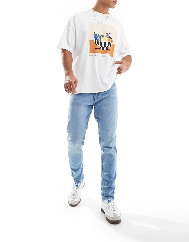 Don't Think Twice DTT stretch super skinny jeans in light blue 1