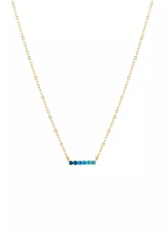 Belk 
Co. Swiss Blue Topaz Necklace in 10K Yellow Gold