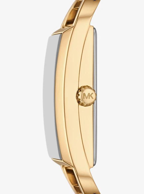 Michael Kors Mini Empire Pavé Gold-Tone Bangle Watch 2