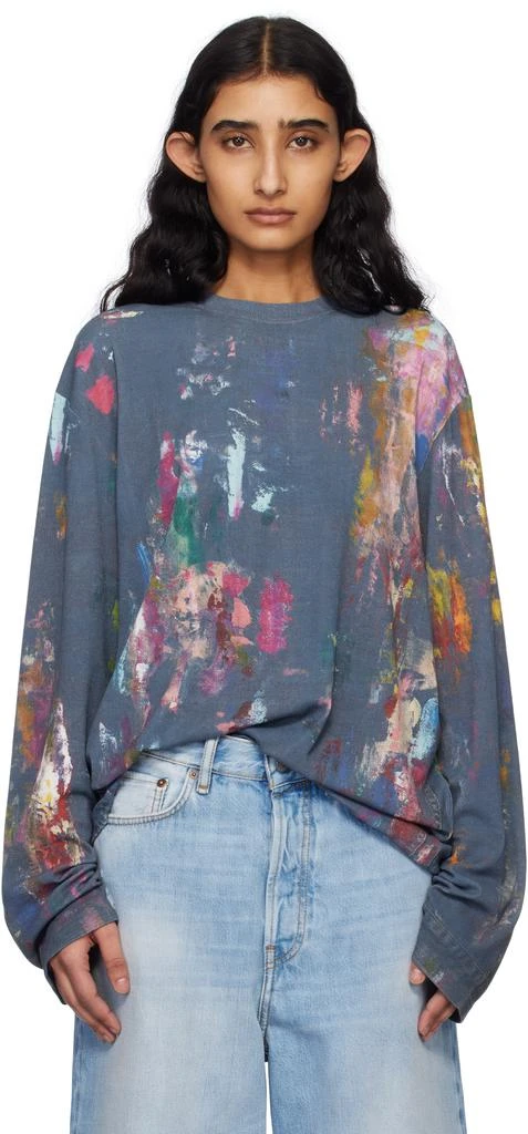 Acne Studios Blue Trompe L'oeil T-shirt 1