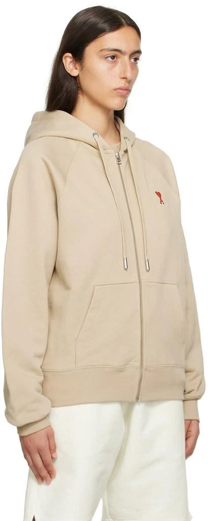 AMI Beige Ami de Cœur Hoodie 2