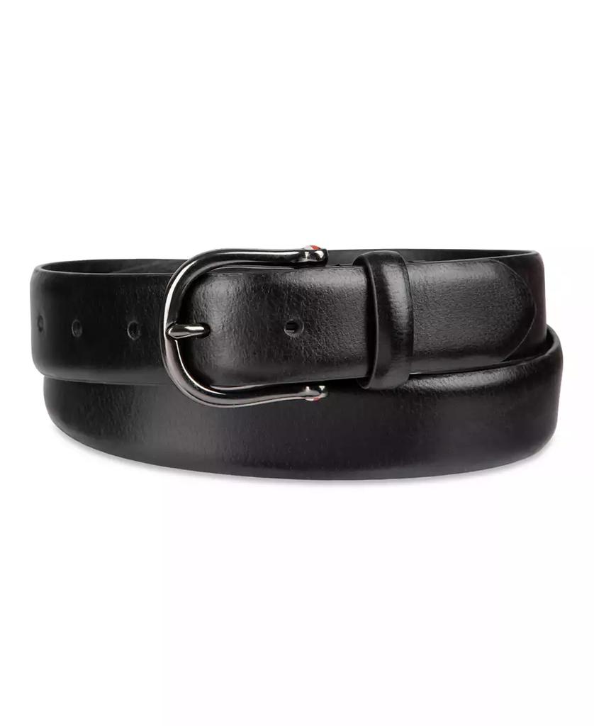 Tommy Hilfiger Men's Nautical Feather Edge Leather Belt