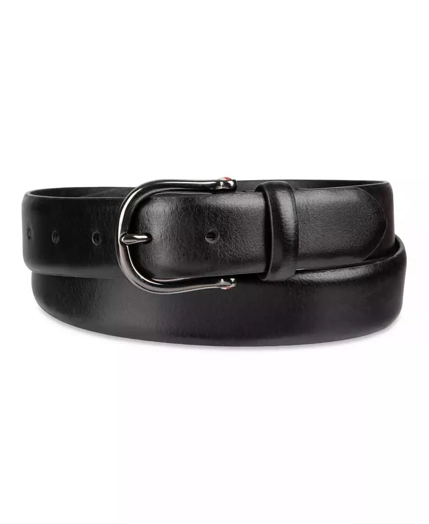 Tommy Hilfiger Men's Nautical Feather Edge Leather Belt 1