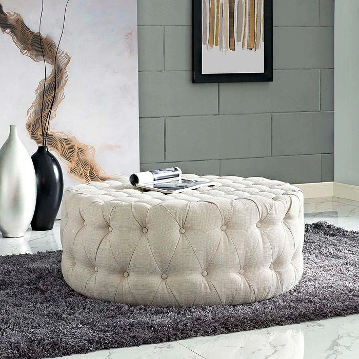 Modway Amour Upholstered Fabric Ottoman 2