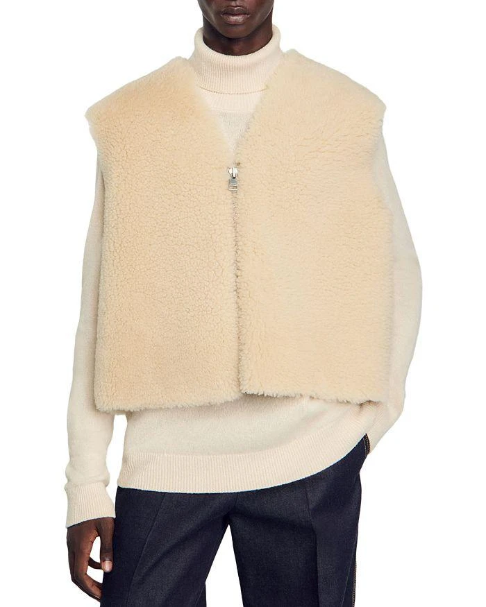Sandro Shearling Vest 1