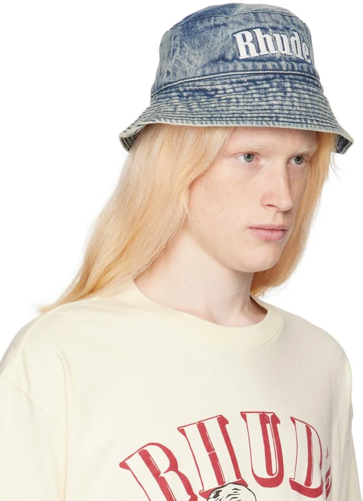 Rhude Navy Denim Bucket Hat 2