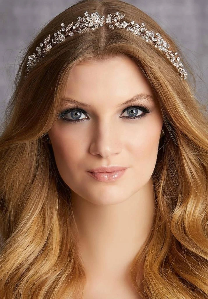 MORILEE Crystal And Rhinestone Hair Vine In Rose Gold