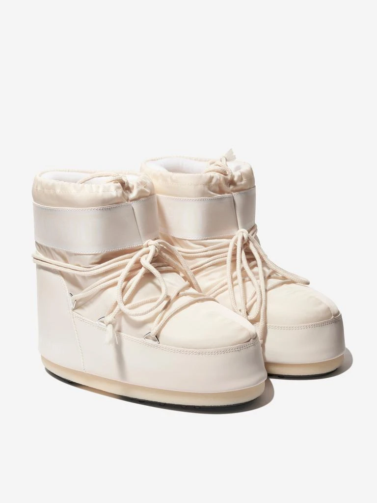 Moon Boot Moon Boot Kids Icon Low Nylon Snow Boots in Ivory 2