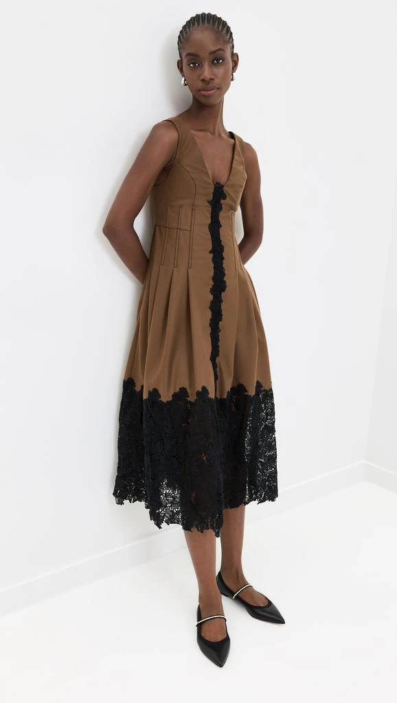 Kika Vargas Rosa Dress Tobacco Wool 1