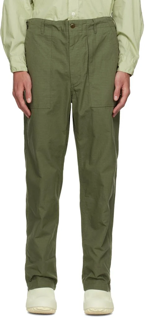 Engineered Garments Khaki Fatigue Trousers 1