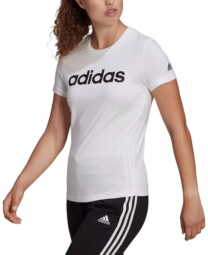 Adidas Women's Essentials Cotton Linear Logo T-Shirt 1
