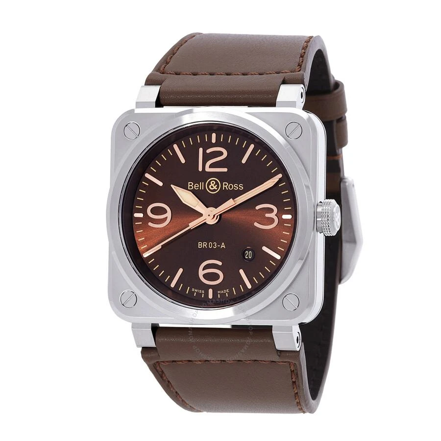Bell And Ross BR 03 Golden Heritage Automatic Brown Dial Men's Watch BR03A-GH-ST/SCA 1