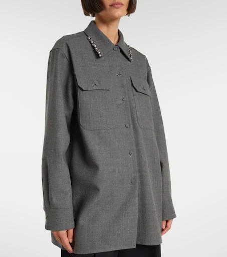 Jil Sander Beaded wool canvas shirt 6
