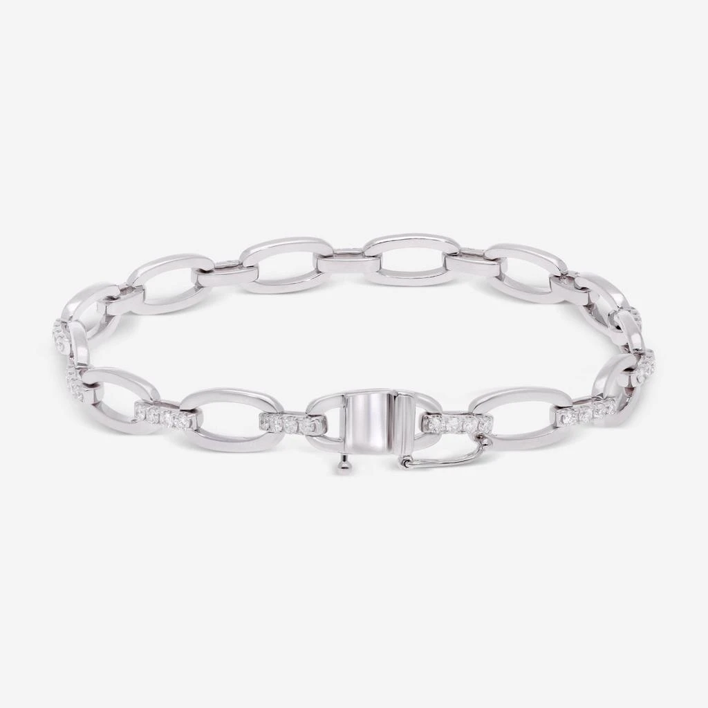 Ina Mar Ina Mar 18K White Gold Diamond 0.85ct.twd. Link Bracelet ALB-17503 3