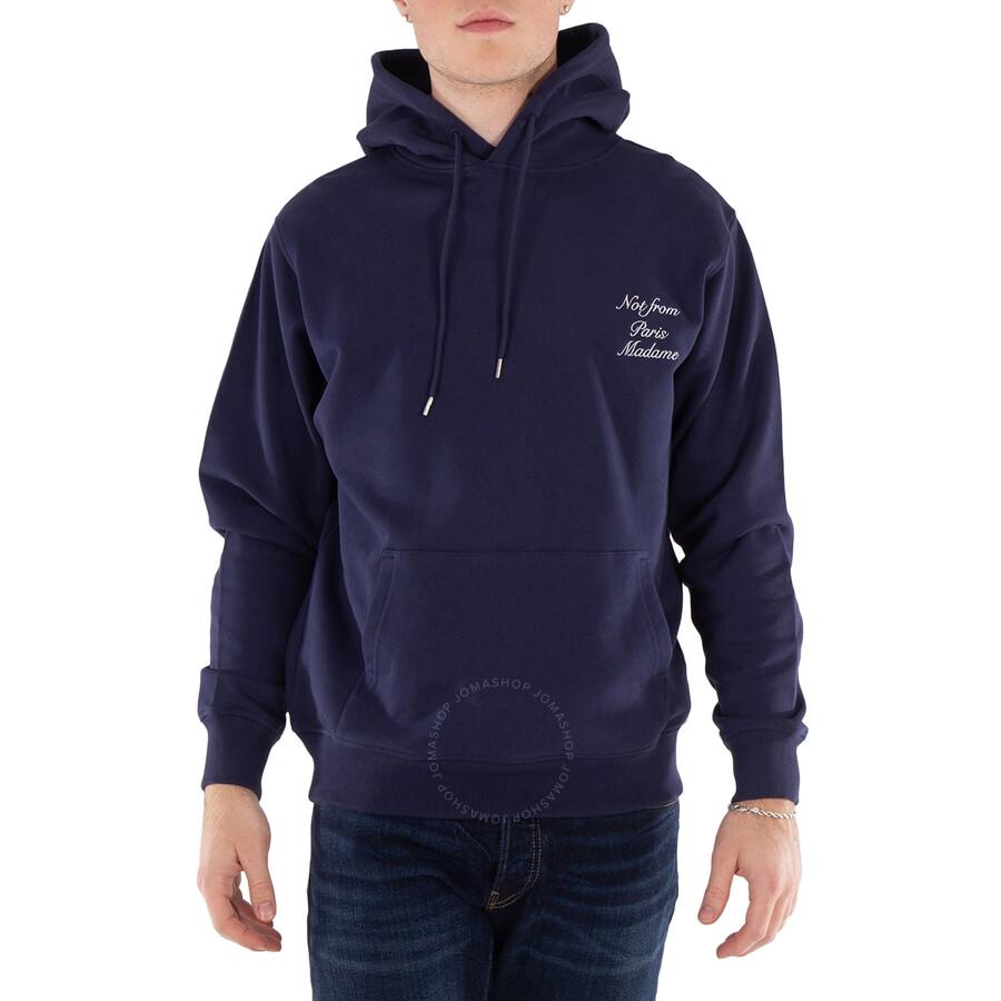 パーカー・フーディ DROLE DE MONSIEUR Black Hoodie with Logo in Cotton Man Black Cotton Classic Hoodie