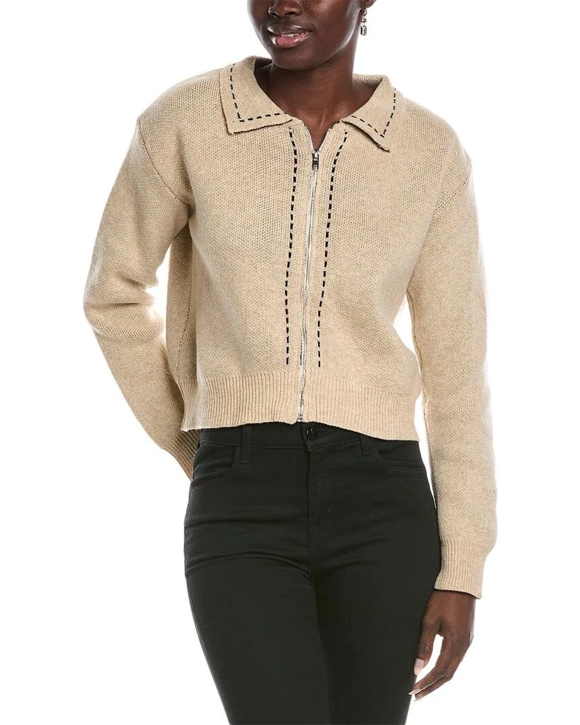 Sadie & Sage Sage the Label For All Zip Up Wool-Blend Sweater 1