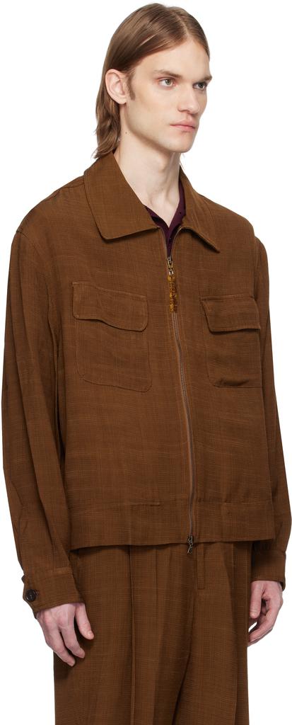 CMMN SWDN Brown Isola Blouson Jacket