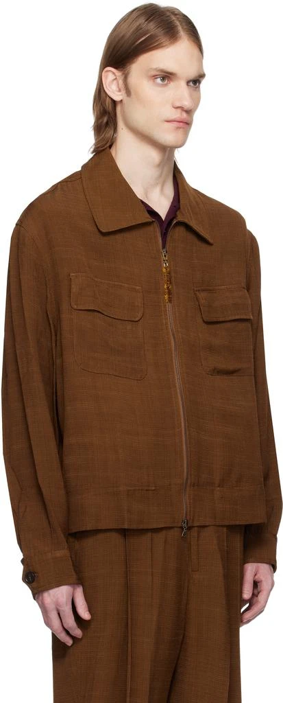 CMMN SWDN Brown Isola Blouson Jacket 2