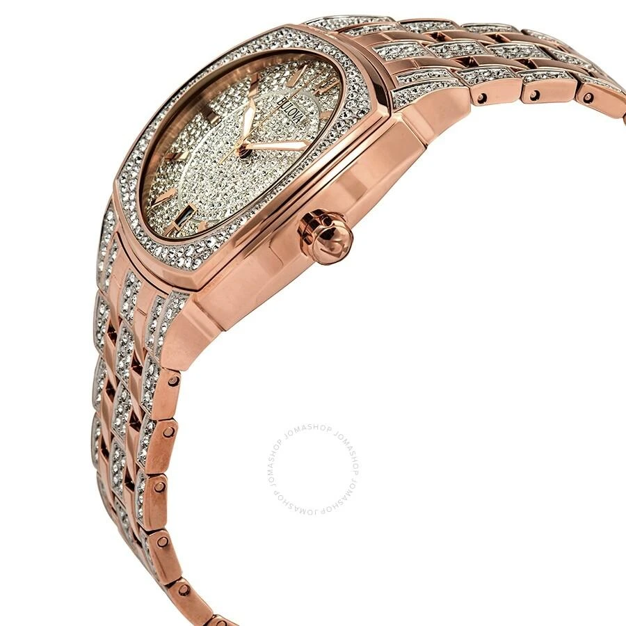 Bulova Quartz Crystal Pave Dial Men's Watch 98B324 2