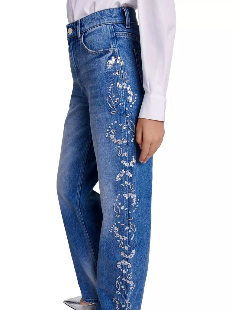 Maje Embroidered Jeans 5