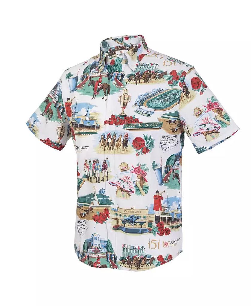 Reyn Spooner Men's White 151st Kentucky Derby Button-Up Shirt