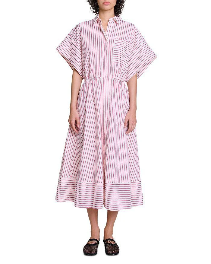 Maje Revana Striped Maxi Dress 1