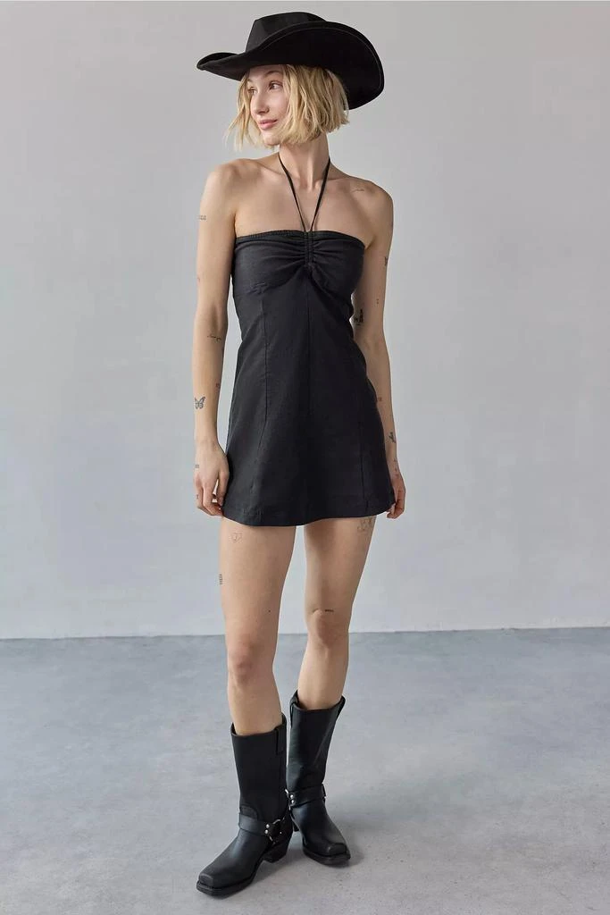 Urban Outfitters Kimchi Blue Cate Y-Neck Halter Mini Dress in Black Urban Outfitters Kimchi Blue Cate Y-Neck Halter Mini Dress in Black