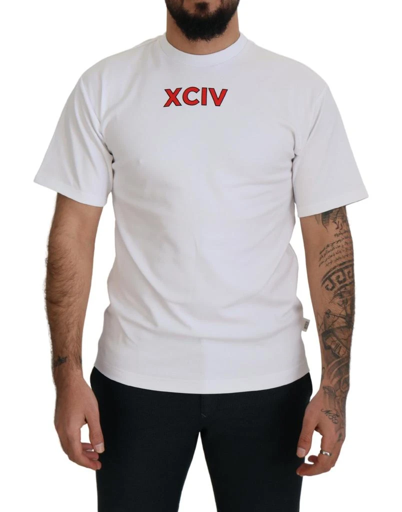 GCDS GCDS White Logo Print Cotton Short Sleeves T-shirt 1