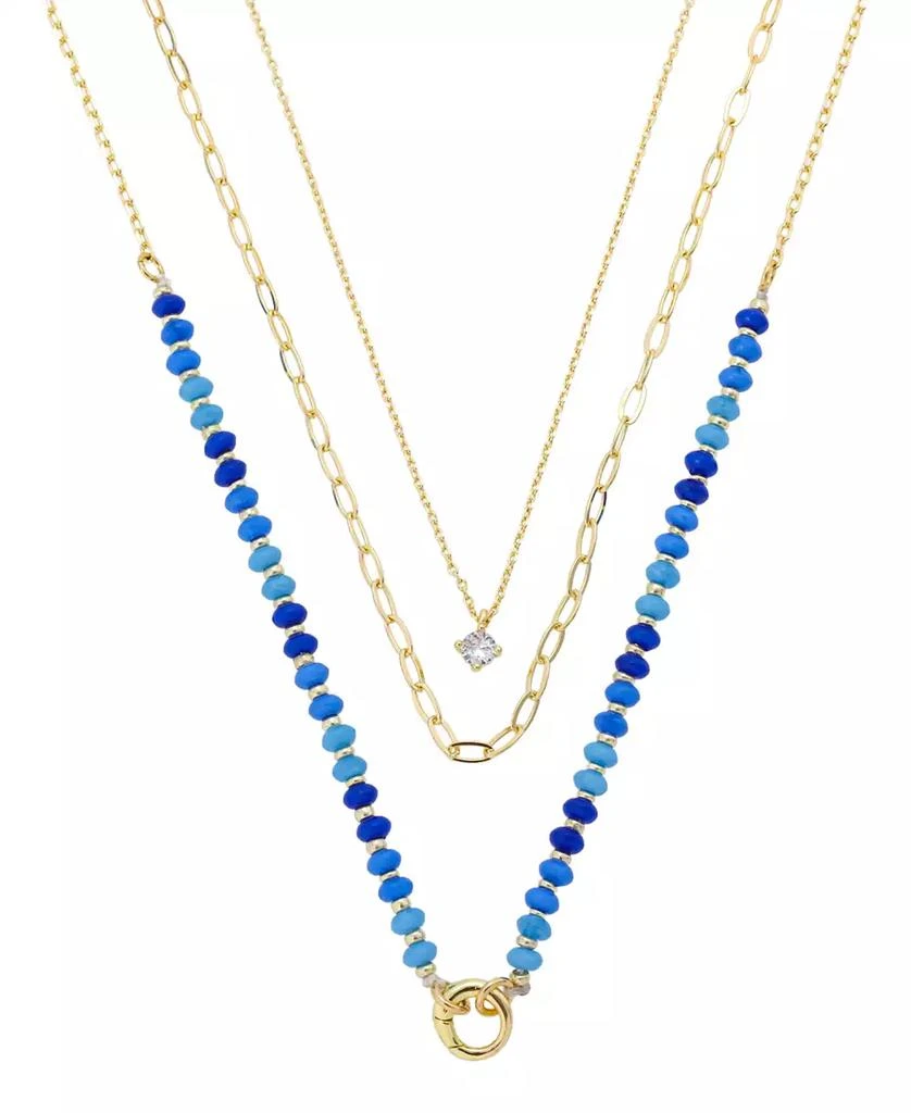 Unwritten Cubic Zirconia Beaded Layered Necklace Set 1