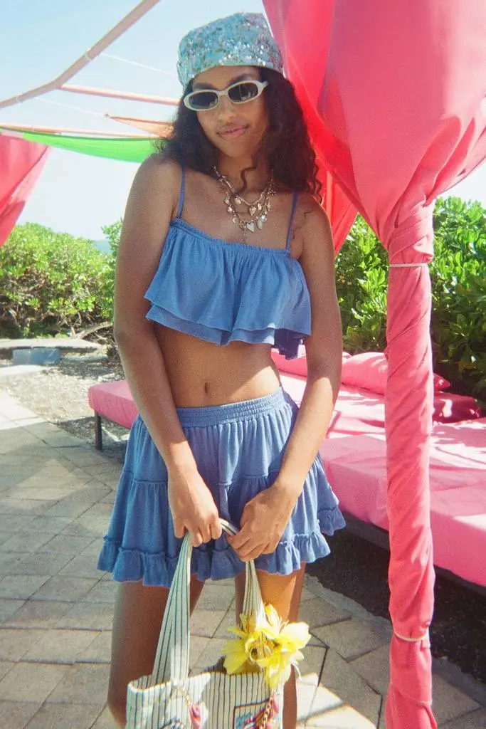 Out From Under Out From Under Summer Lovin' Tiered Ruffle Skirt 2-Piece Set