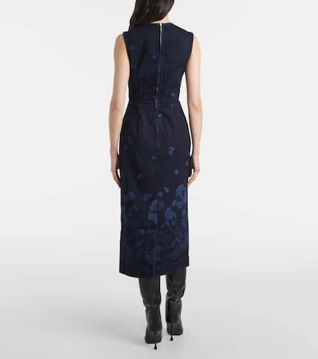 Erdem Floral denim midi dress 3