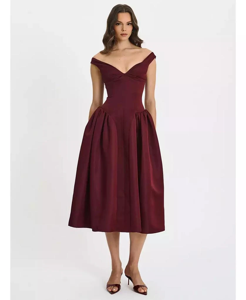 luella maxi dress burgundy Shar Maxi Dress Luella