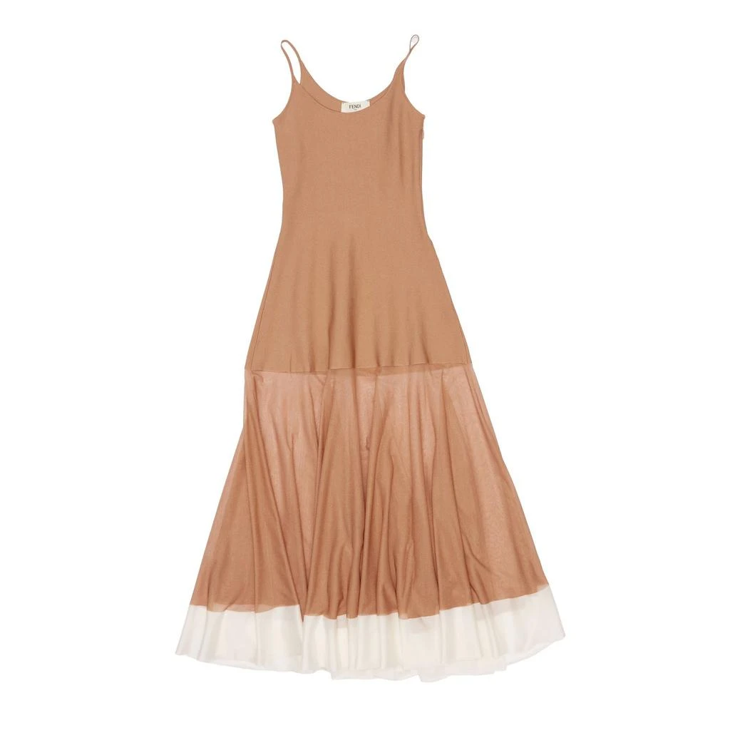 fendi maxi dress Dress , Beige, Size 42- Fendi