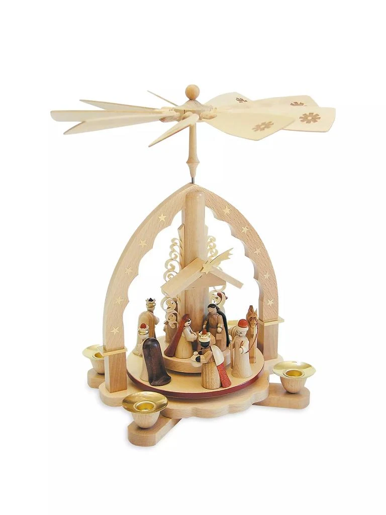 Alexander Taron Richard Glaesser Wood Large Nativity Scene Pyramid 1